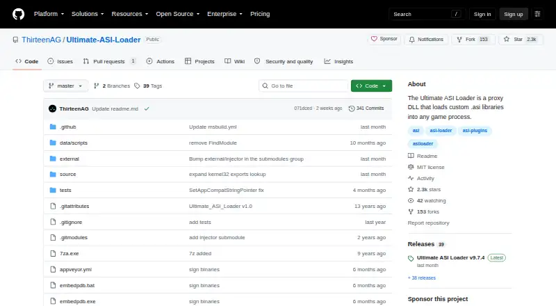 The Ultimate ASI Loader homepage