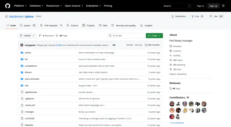The plenv homepage