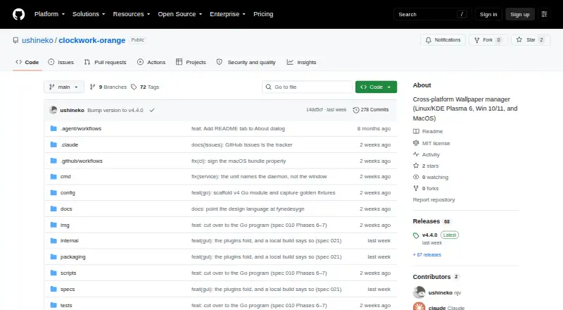 The Clockwork Orange homepage