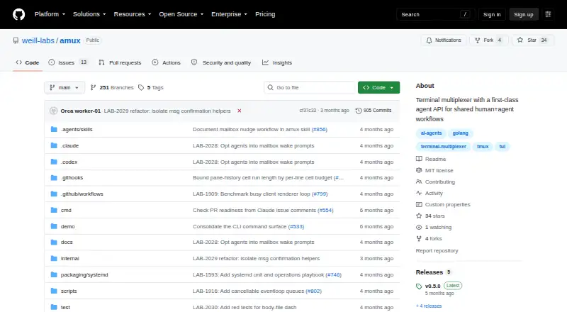 The amux homepage