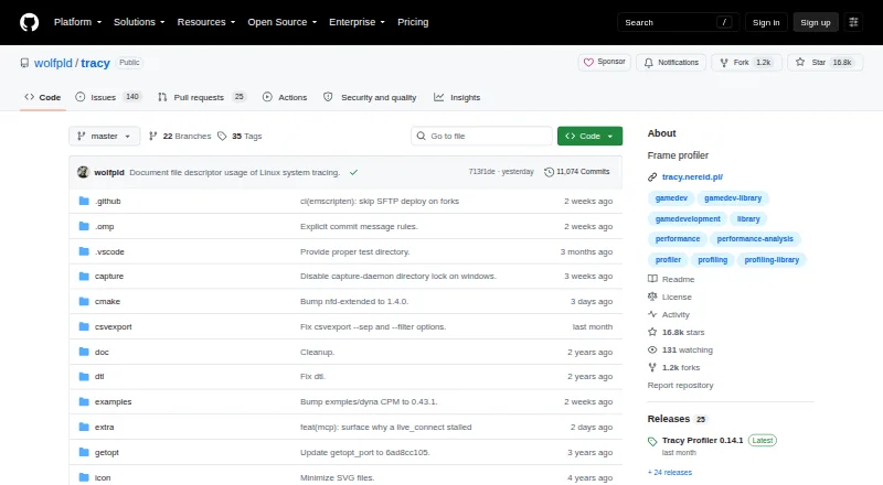 The Tracy Profiler homepage