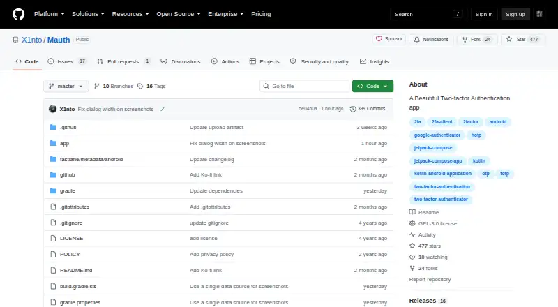 The Mauth homepage