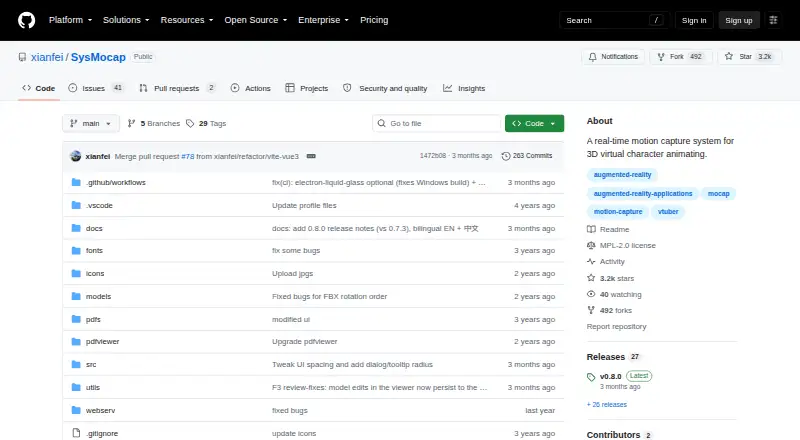 The SysMocap homepage