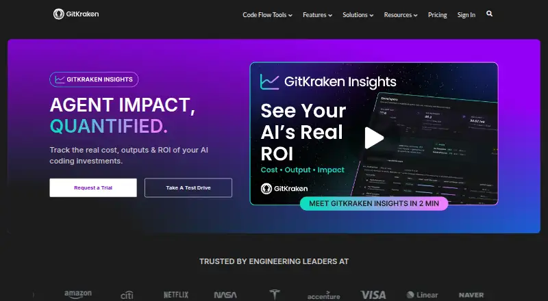 The GitKraken Insights homepage