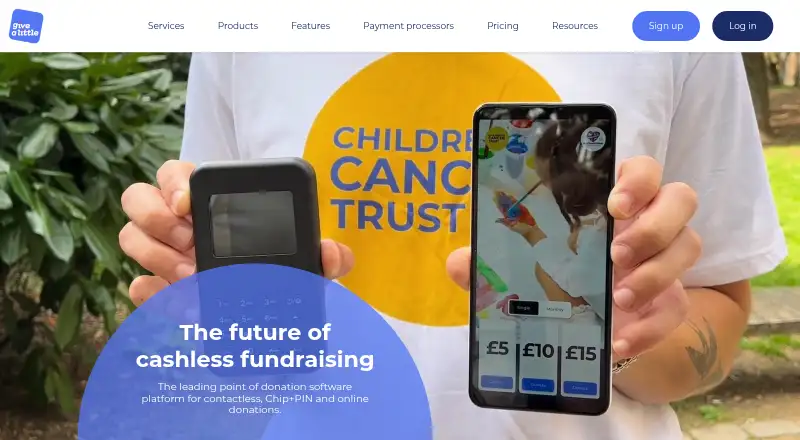 The Give A Little homepage