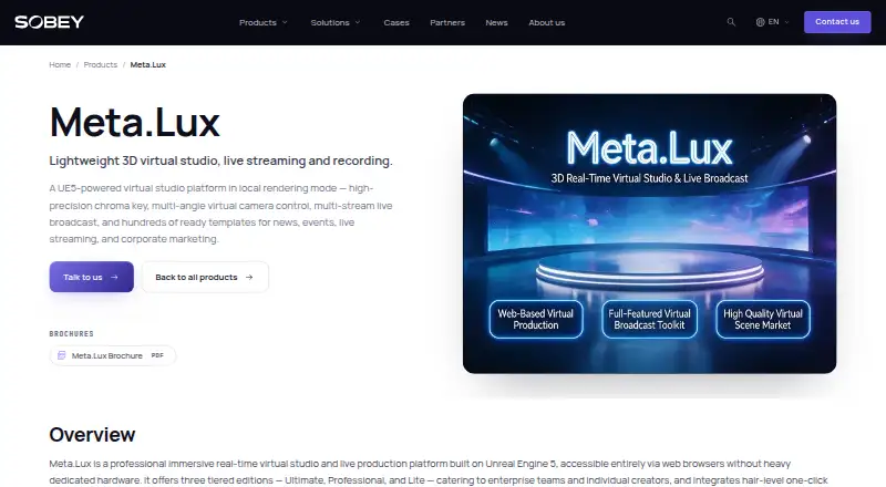 The Meta.Lux homepage