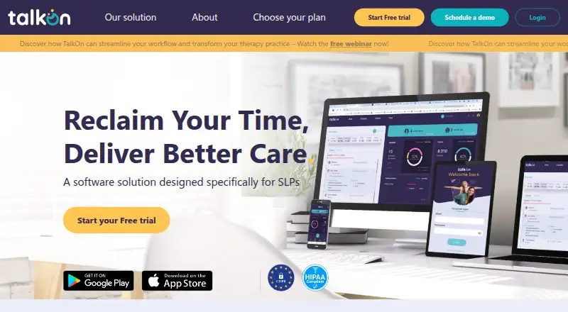 The TalkOn homepage