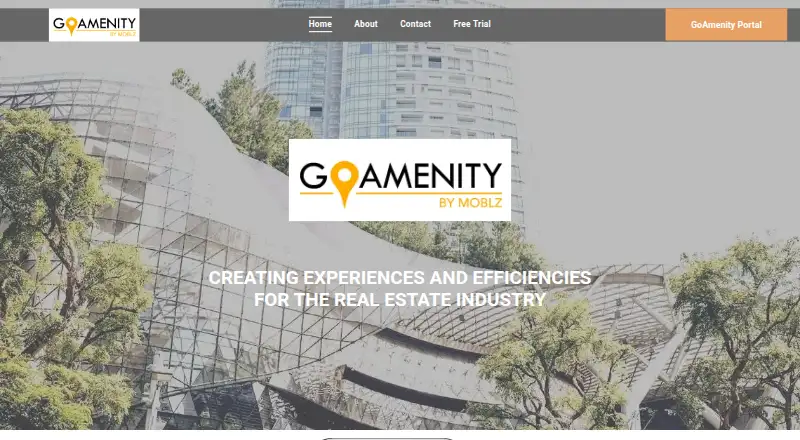 The GoAmenity homepage