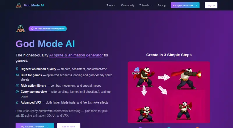 The God Mode AI homepage