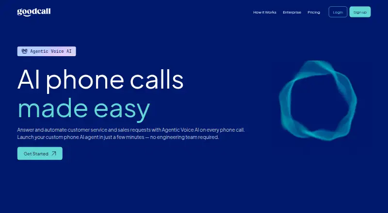 The Goodcall homepage