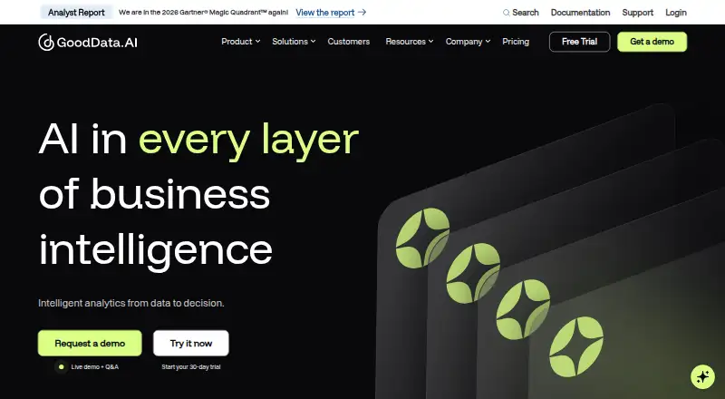 The GoodData homepage