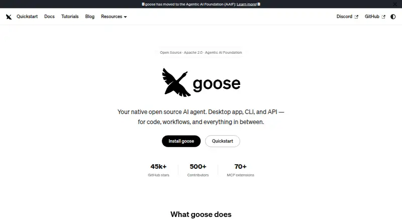 The Goose homepage