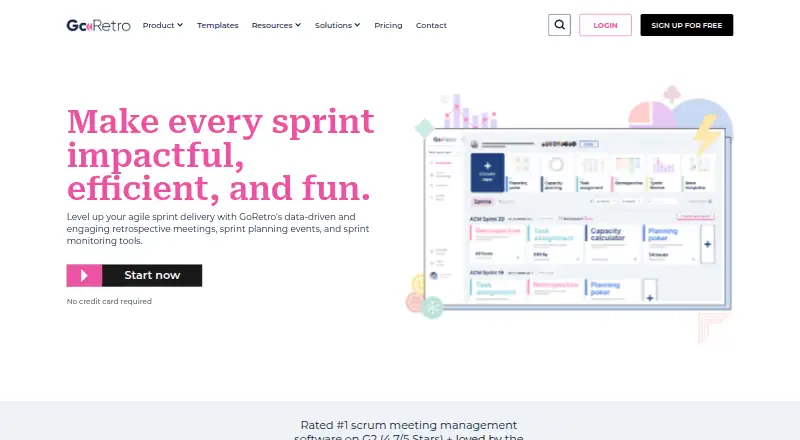 The GoRetro homepage