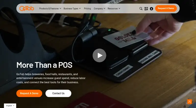 The GoTab homepage