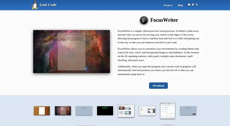 The FocusWriter homepage