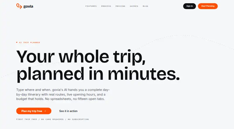 The Govia homepage
