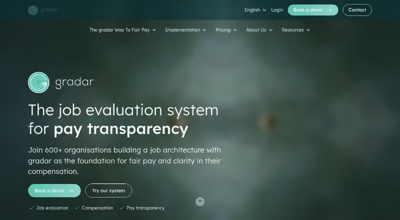 The gradar homepage