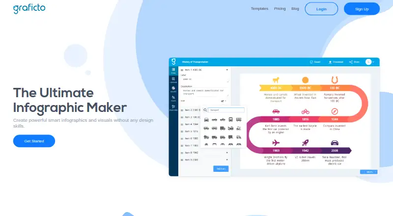 The Graficto homepage