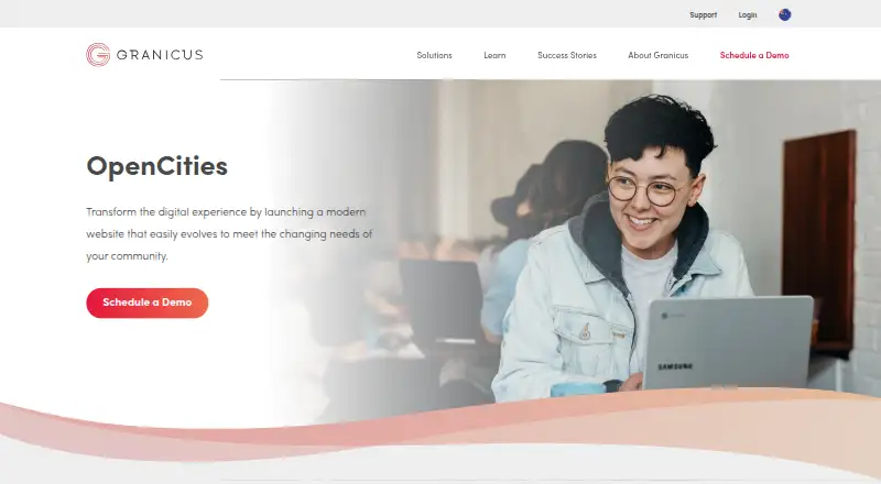 The OpenCities homepage