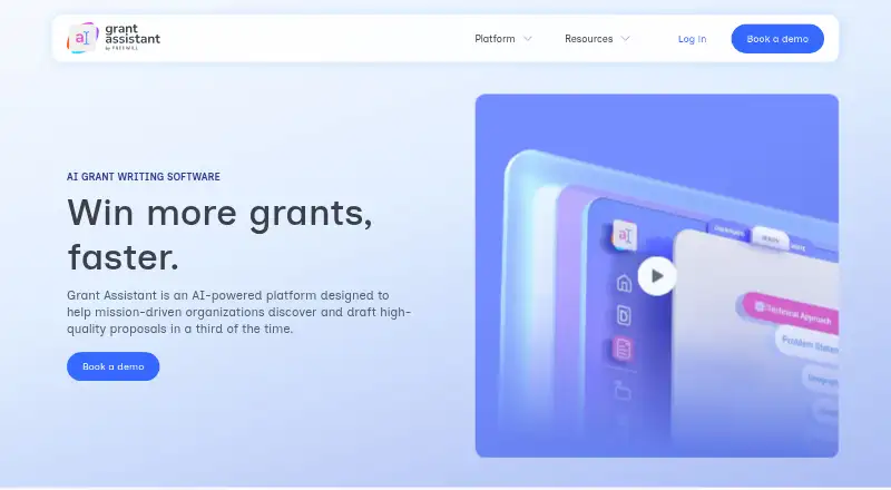 The Grant Assistant homepage