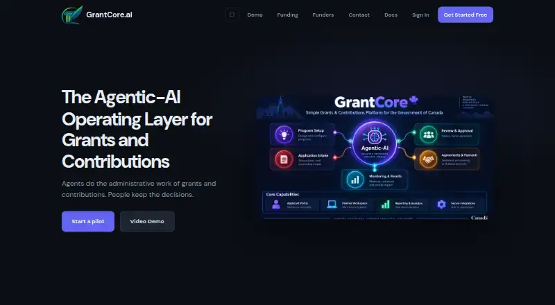 The Grantium.ai homepage