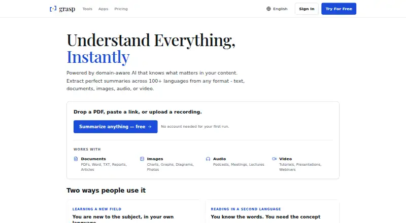 The Grasp homepage