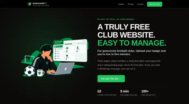 The GrassrootsFC homepage