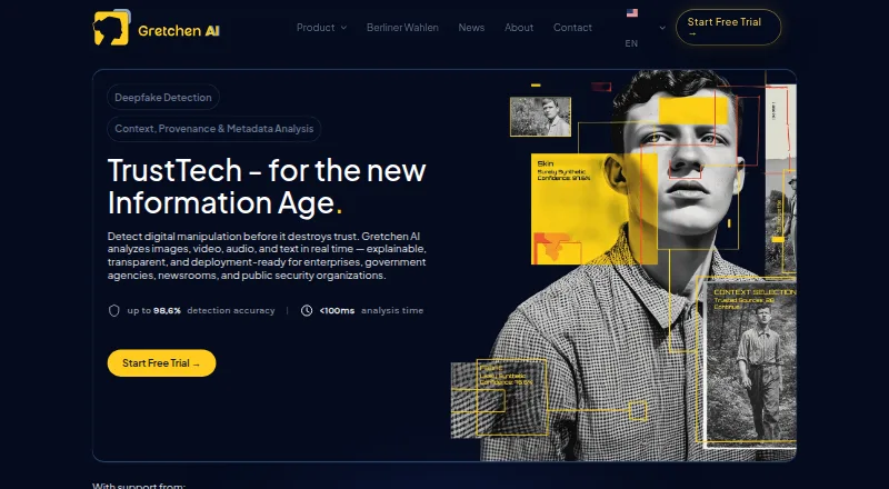 The Gretchen AI homepage