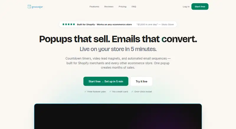 The GrooveJar homepage