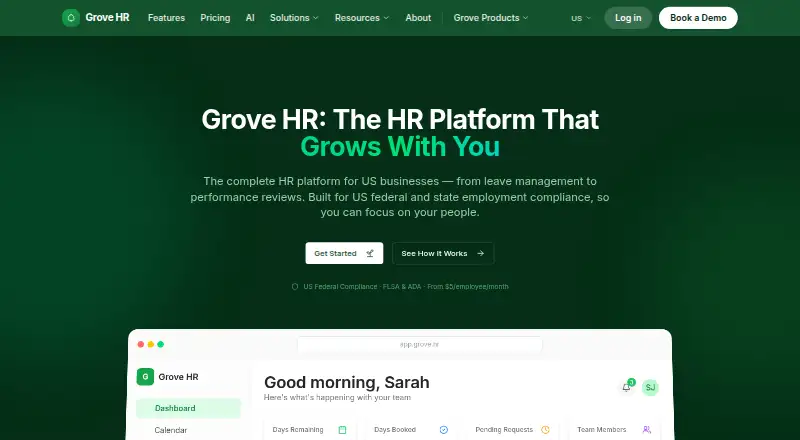 The Grove HR homepage