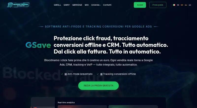 The GSave homepage