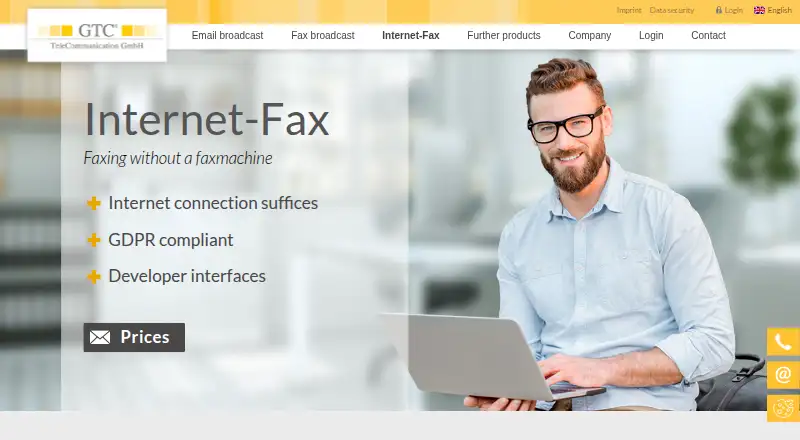 The GTC Cloud-Fax homepage