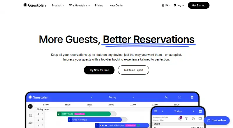 The Guestplan homepage