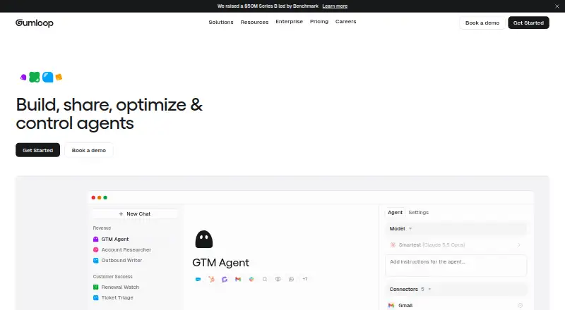 The Gumloop homepage