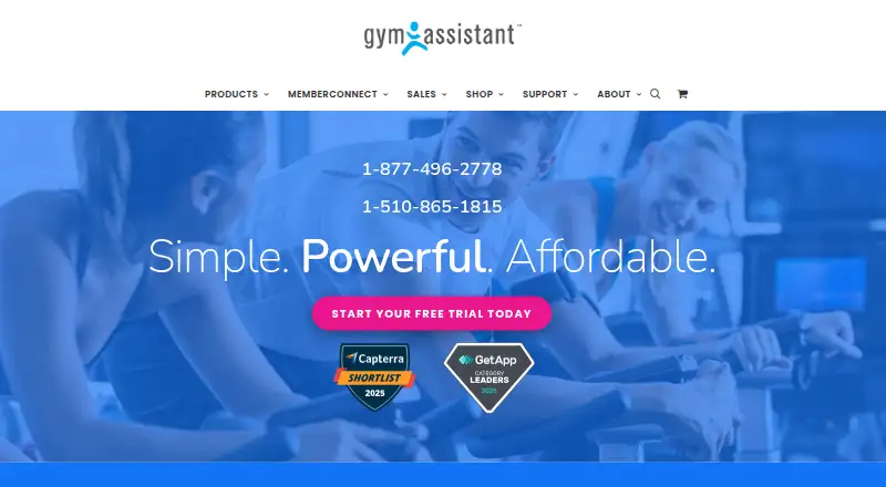 The Gym Assistant homepage