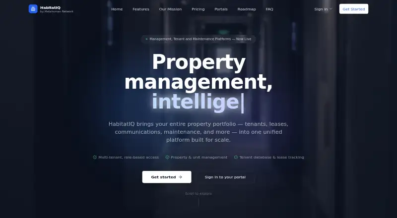 The HabitatIQ homepage