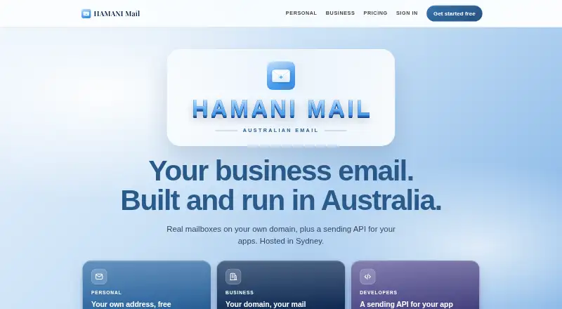 The Hamanimail homepage