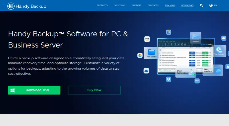The Handy Backup homepage