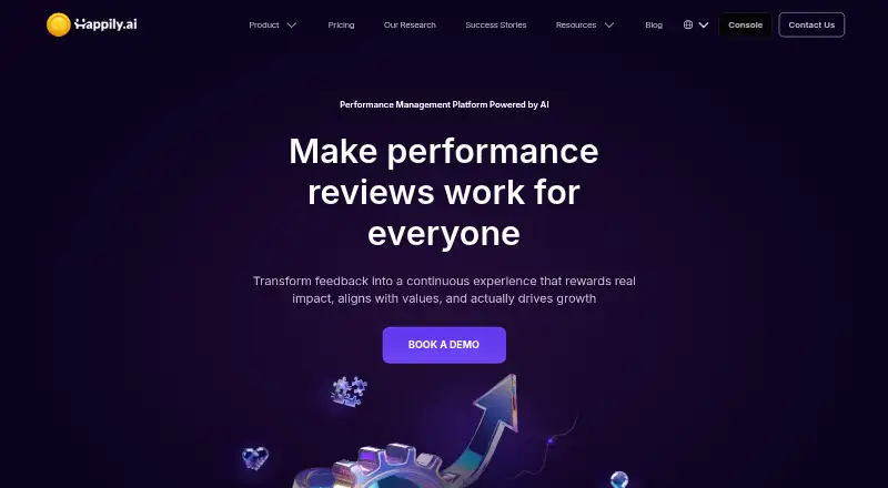 The Happily.ai homepage