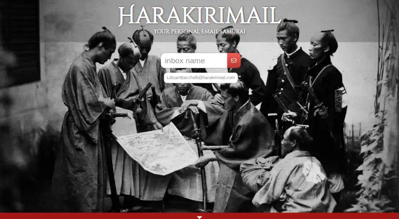 The Harakirimail homepage