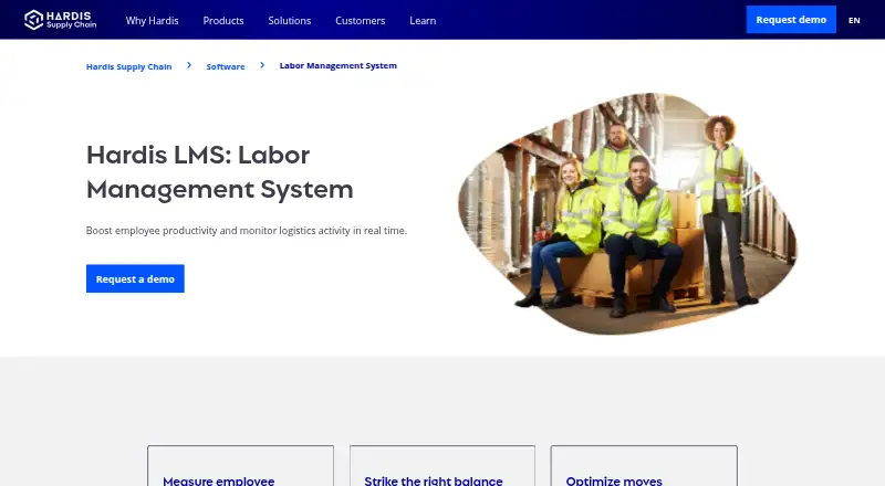 The Hardis LMS homepage