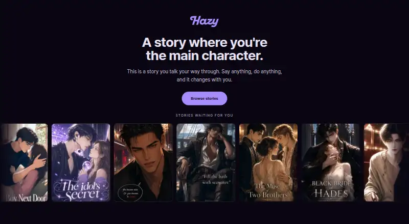 The Hazy homepage