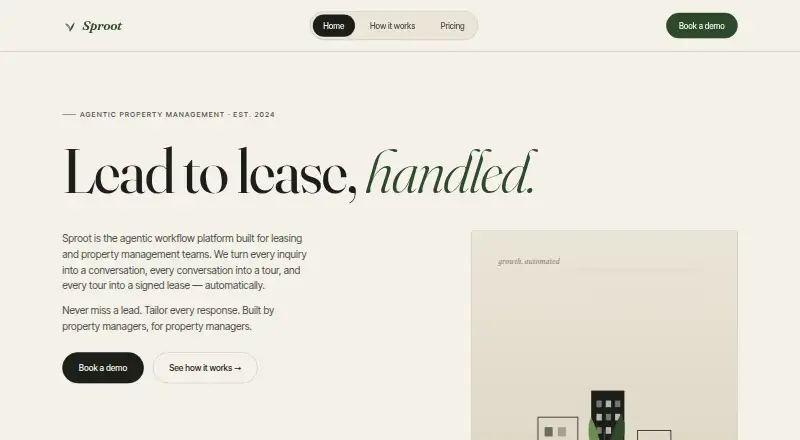 The Sproot homepage