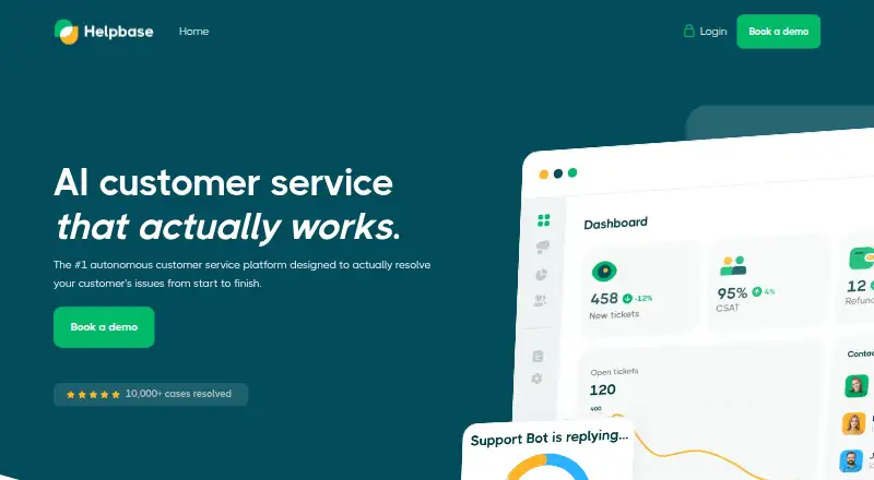 The Helpbase homepage