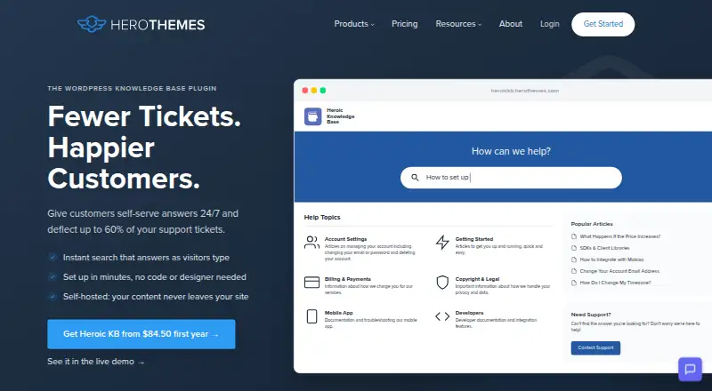 The Heroic Knowledge Base homepage
