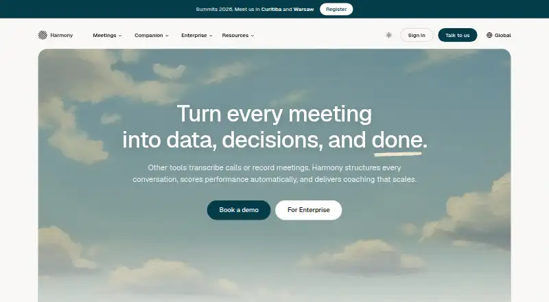 The Harmony homepage