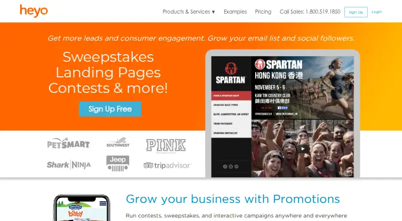 The Heyo homepage
