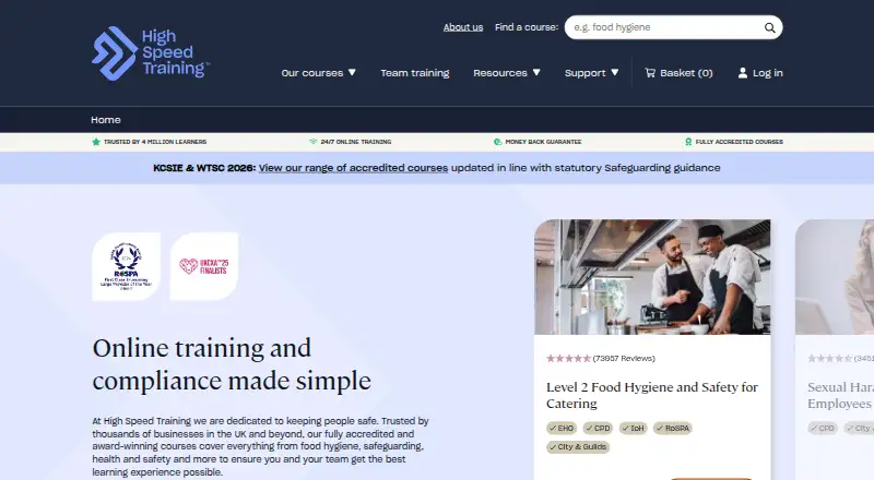 The High Speed Training homepage