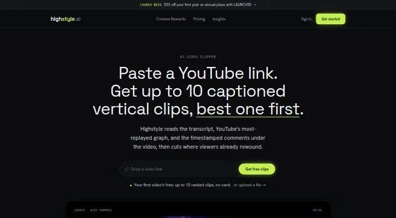 The Highstyle homepage