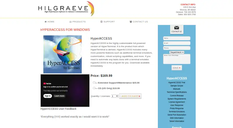The HyperACCESS homepage
